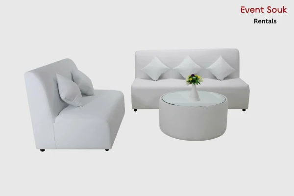 Valeria-Seater -White-Armless -Sofarentals-setup- Valeria-Seater -White-Armless -Sofarentals-setup-