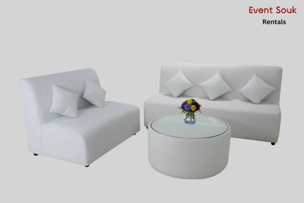 Valeria-Seater -White-Armless -Sofarentals-setup Valeria-Seater -White-Armless -Sofarentals-setup
