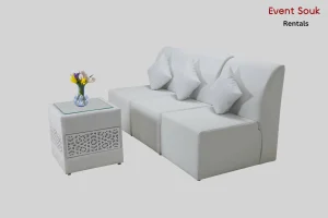 Valeria-Seater -White-Armless -Sofarentals-setup-rent-furniture-dubai-rentals-casablance-side-tables
