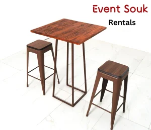 linea-cocktail-wooden-square-table-rental-with-bar-stool