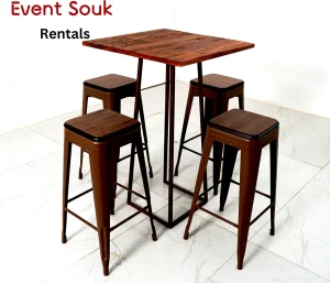 linea-square-brown-cocktail-table-rental