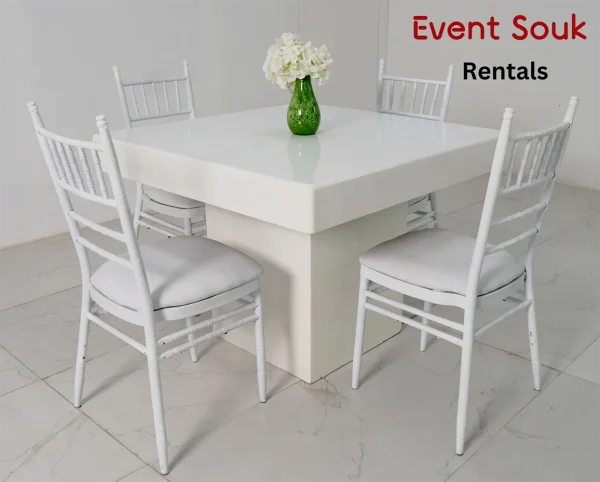 melani-square-table-rental-and-chivari-white-chair melani-square-table-rental-and-chivari-white-chair