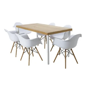 66Isadora-mini-rectangle-dining-table-with-elone-arm-chair-rental
