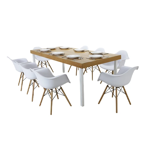 Isadora-rectangle-dining-table-with-elone-arm-chair-setup Isadora-rectangle-dining-table-with-elone-arm-chair-setup