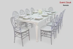 avalon-dining-table-dior-acrylic-chair-rental