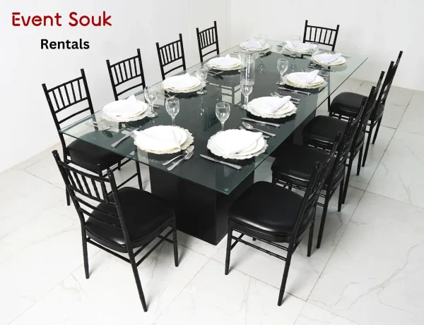 azzurra-glass-rectangle-dining-table-black-rental azzurra-glass-rectangle-dining-table-black-rental