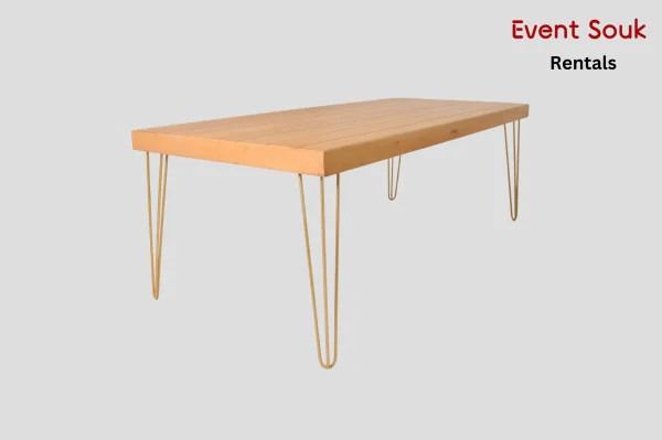 isadora-brown-dining-table-and-golden-legs-rental