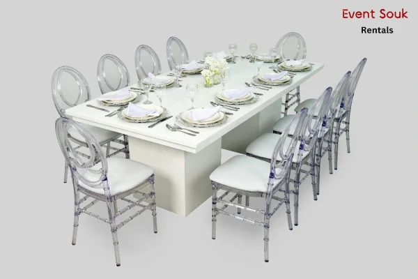 melanie-dining-table-acrylic-chair-rental